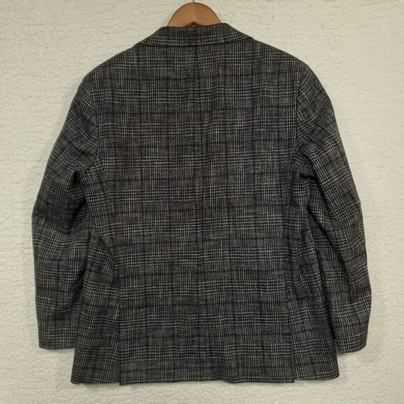 VTG Joseph Abboud Hamilton Soft Coat Blazer Jacket  42 R Windowpane Sport Coat - Picture 2 of 16